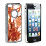 Wholesale iPhone 5 5S  Fusion Diamond Chrome Case (Orange MIX)